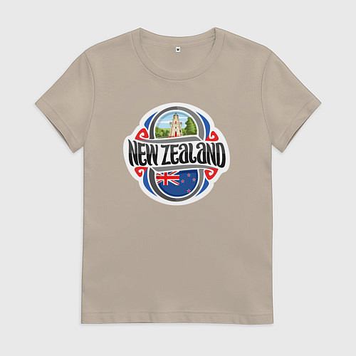 Женская футболка Новая Зеландия / Миндальный – фото 1