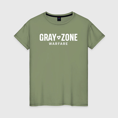 Женская футболка Gray zone warfare logo / Авокадо – фото 1