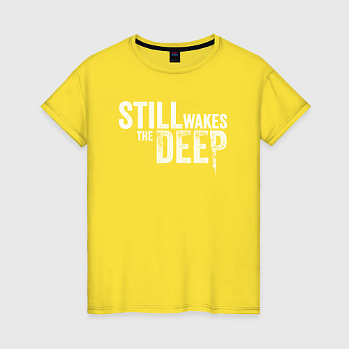 Женская футболка Still wakes the deep logo / Желтый – фото 1