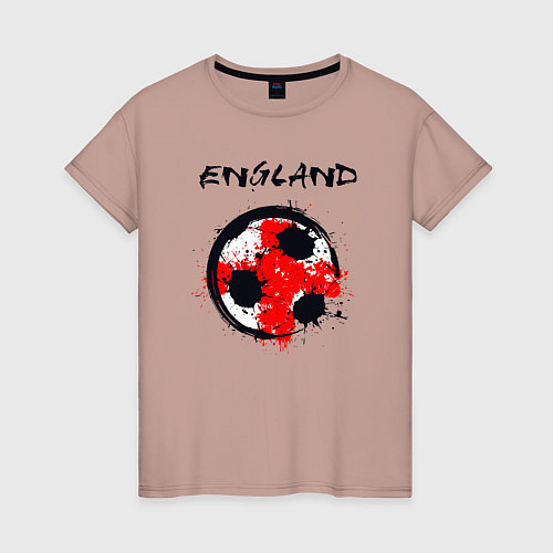 Женская футболка Football England / Пыльно-розовый – фото 1