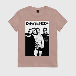 Футболка хлопковая женская Depeche mode all, цвет: пыльно-розовый