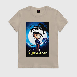 Женская футболка Coraline Jones and cat