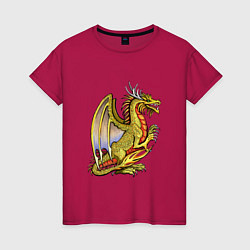 Женская футболка HOMM3 gold dragon