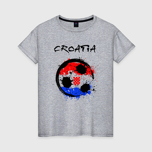 Женская футболка Сборная - Хорватия / Меланж – фото 1