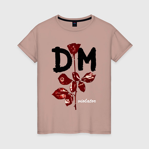 Женская футболка Depeche mode - violator / Пыльно-розовый – фото 1