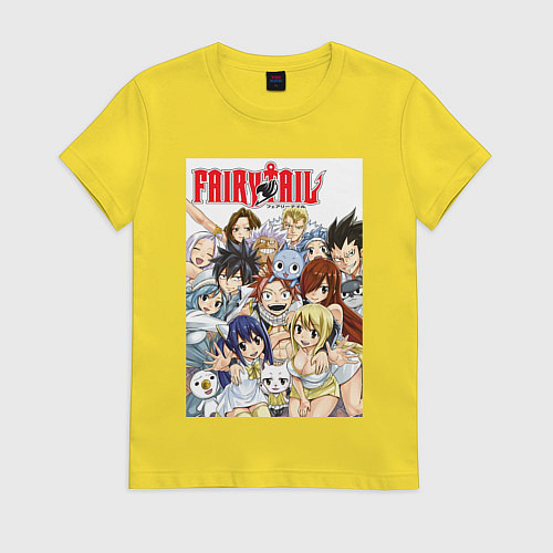 Женская футболка Хвост Феи Нацу Драгнил убийца драконов / Желтый – фото 1