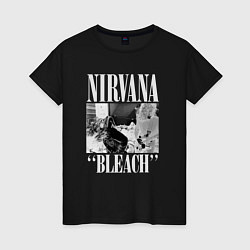 Женская футболка Nirvana bleach black album