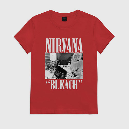 Женская футболка Nirvana bleach black album / Красный – фото 1