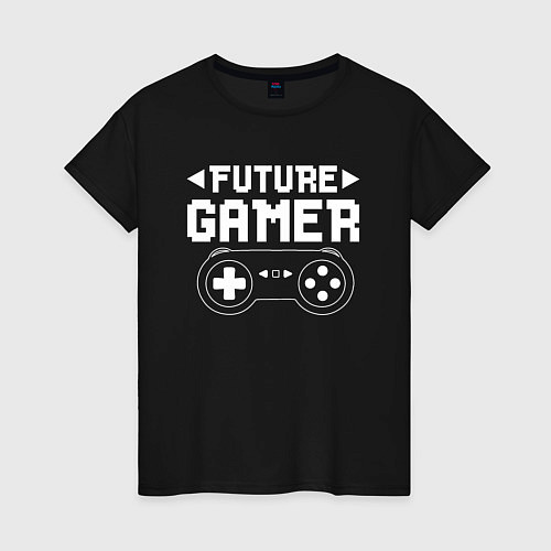 Женская футболка Будущий геймер / Черный – фото 1