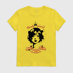 Женская футболка Девушка сплэш - золотистый