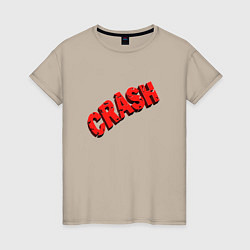 Футболка хлопковая женская Crash, цвет: миндальный