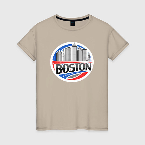 Женская футболка City Boston / Миндальный – фото 1