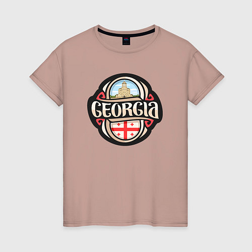 Женская футболка Моя Грузия / Пыльно-розовый – фото 1
