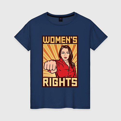 Женская футболка Права женщин / Тёмно-синий – фото 1