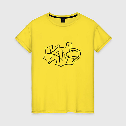 Женская футболка The king / Желтый – фото 1