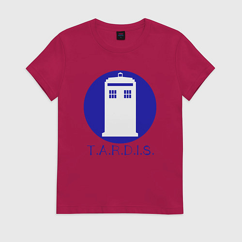 Женская футболка Blue tardis / Маджента – фото 1