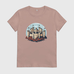 Женская футболка Средневековая крепость