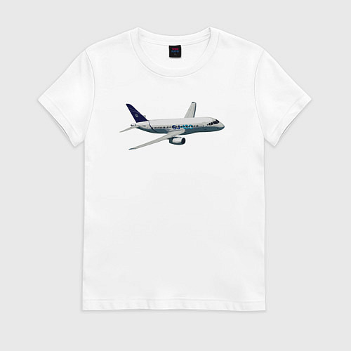 Женская футболка Опытный самолет SJ-100 ВС 95005 / Белый – фото 1