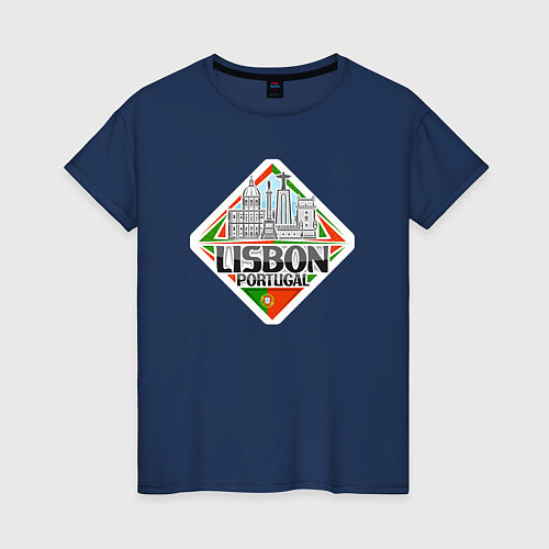 Женская футболка Португалия Лиссабон / Тёмно-синий – фото 1
