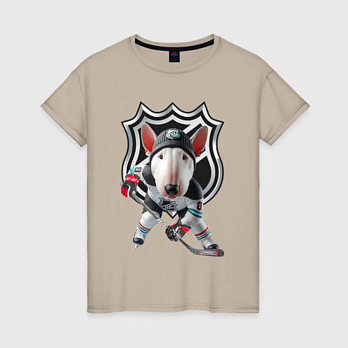 Женская футболка Bully is an NHL forward - ai art / Миндальный – фото 1