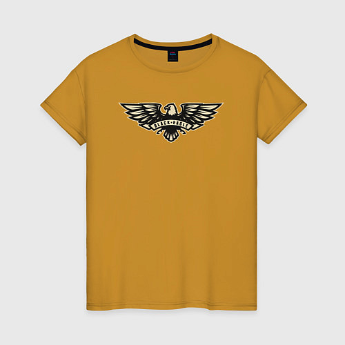 Женская футболка Чёрный орёл / Горчичный – фото 1