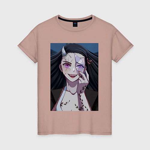 Женская футболка Клинок, рассекающий демонов Нэдзуко Камадо / Пыльно-розовый – фото 1