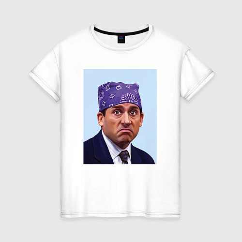 Женская футболка Michael Scott - Prison mike the office meme / Белый – фото 1