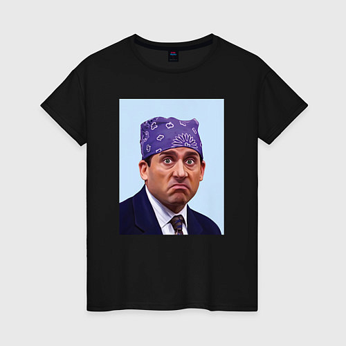 Женская футболка Michael Scott - Prison mike the office meme / Черный – фото 1