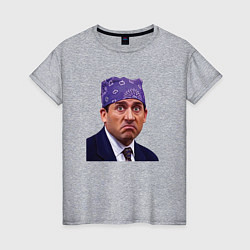 Футболка хлопковая женская Prison mike Michael Scott офис, цвет: меланж