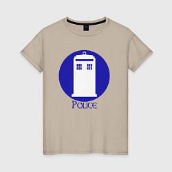 Женская футболка Tardis police