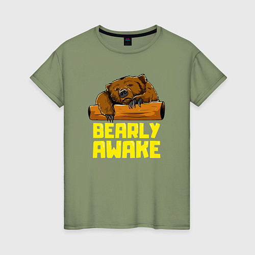 Женская футболка Bearly awake / Авокадо – фото 1