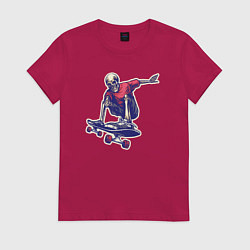 Женская футболка Скелетор скейтер