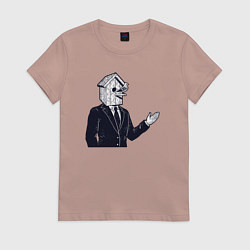 Женская футболка Человек скворечник