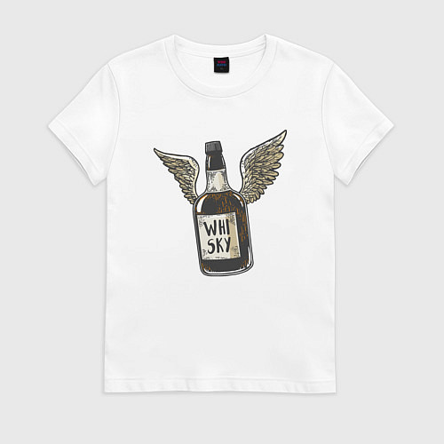Женская футболка Крылатый виски / Белый – фото 1