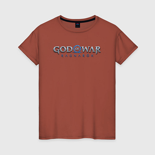Женская футболка God of war ragnarok logo / Кирпичный – фото 1