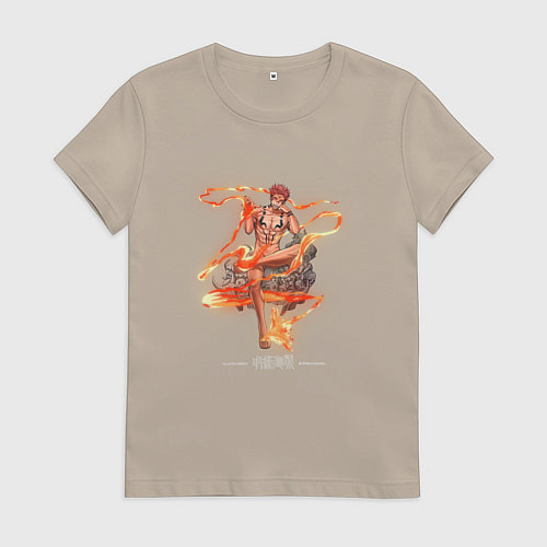 Женская футболка Сукуна огненная стрела / Миндальный – фото 1