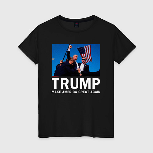 Женская футболка Дональд Трамп / Черный – фото 1