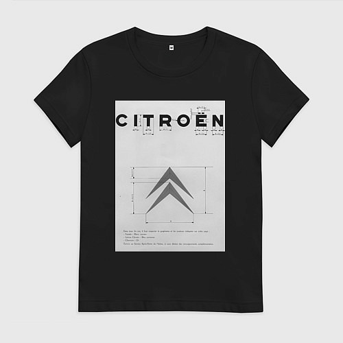 Женская футболка Citroen логотип / Черный – фото 1