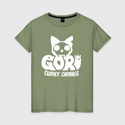 Женская футболка Goro cuddly carnage logo