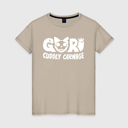 Женская футболка Goro cuddly carnage logotype / Миндальный – фото 1