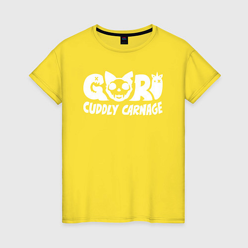 Женская футболка Goro cuddly carnage logotype / Желтый – фото 1