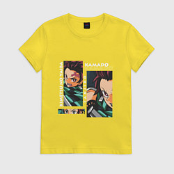 Женская футболка Клинок рассекающий демонов Kamado Tanjiro