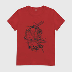 Женская футболка Человек-бензопила Денджи Макима