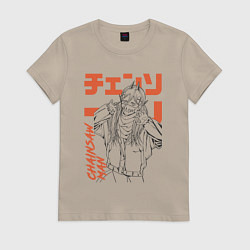 Женская футболка Человек-бензопила Пауэр рыба