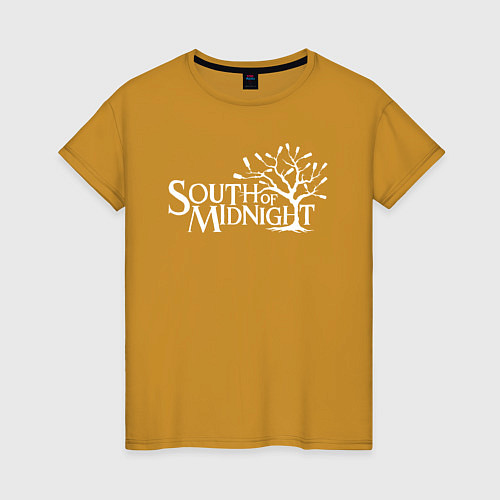 Женская футболка South of midnight logo / Горчичный – фото 1