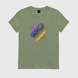 Женская футболка Орнамент со скрипичным ключом