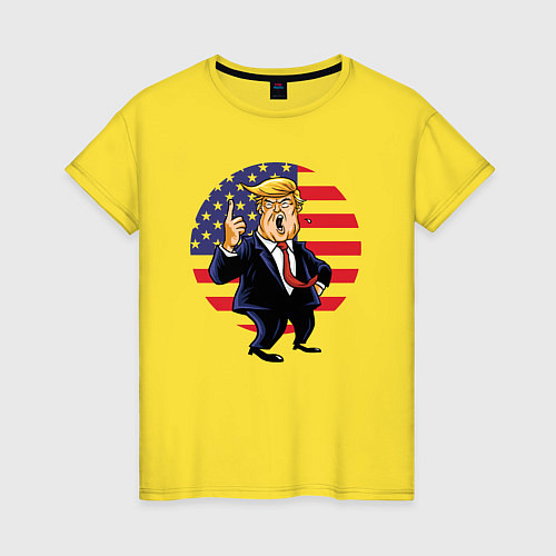 Женская футболка USA - Trump / Желтый – фото 1