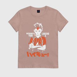 Женская футболка Haikyuu!! Хаику Волейбол Нишиноя Юу