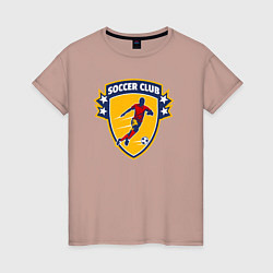 Женская футболка Soccer club