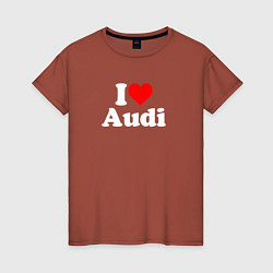 Женская футболка I love Audi